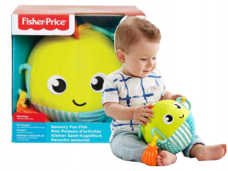 Hrkálka, chrastítko - FISHER PRICE Rybka Aktivácia Sensory GFC36