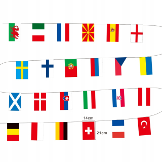 Párty Girlandy - Flag of string dekoračných vlajok farebné vlajky