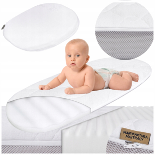 Manufaktura Matrace Matrace do gondoly 76x35 stredne tvrda 76x35x3,5 cm + Klin do gondoly Manufaktura Materacy biela 38 x 30 x 7,5 cm