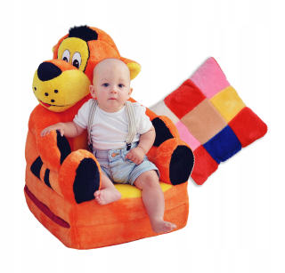 Detské kreslo - Kreslo Sedacia Plyšová Deck Maskot Pouf