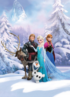Tapeta do detskej izby - Nástenný výjav Komar Land ľadu Frozen Elza 184x254