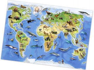 Tapeta do detskej izby - Mapa sveta Nástenný výjav 312x219 Flizelina