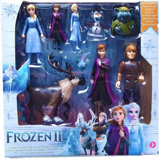 Rozprávková postavička - Frozen Land ľadu 2 Set 9 figúrky Elsa Reindeer