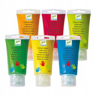 Djeco farby na prsty 6 ks x 75 ml