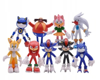 Rozprávková postavička - Obrázky Sonic Klocki język Rose Tails Pop 9sztuk