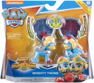 Rozprávková postavička - Figurky Mighty Pups Svietiace dvojčatá Psi