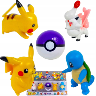 POKEMONOVÁ POSTAVIČKA 5v1 POKEBALOVÁ LOPTIČKA POSTAVA 4 KUSY PIKACHU