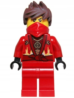 LEGO Ninjago figúrka: Kai - Techno Robe - Rebootovaná POSTAVA + zbraň - njo091