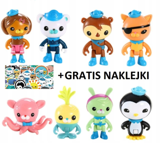 OCTONAAUTS Figúrky 8 KS. KVALITNÁ SET Kocurro Kapitan Pinio Dusia Xenia
