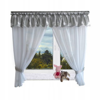 Záclony do detskej izby - Curtain a Lambrekin Stars Rhinestones Karn 130-150