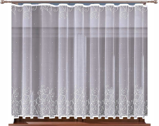 Záclony do detskej izby - Firana Jacquard vzor Kotka 250x140cm (Ready)