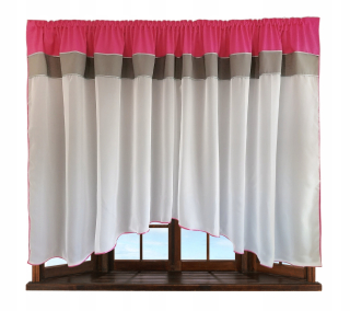 Záclony do detskej izby - Curtain Berry AmarantH-Gray 300/150 Výrobca