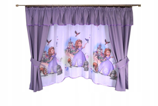 Záclony do detskej izby - Detská záclona set Disney Sofia Zosia