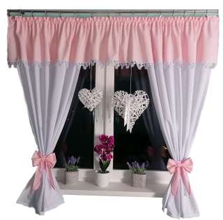 Záclony do detskej izby - Feather Luiza Powder Pink 300/150 Výrobca