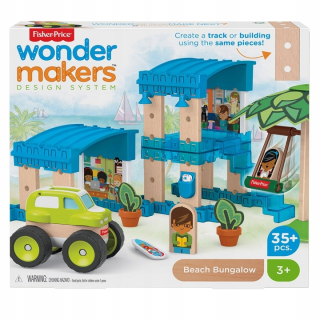 Dráha pre deti, stavebnica - Fisher-cena Wonder Builder Beach Chata Nový