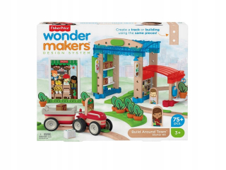 Dráha pre deti, stavebnica - Fisher-Price Wonder Town Drevené a fronty