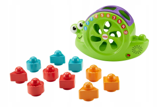 Hračky pre rozvoj lezenia - Fisher-Price My Friend Slimák Detská hračka pre učenie