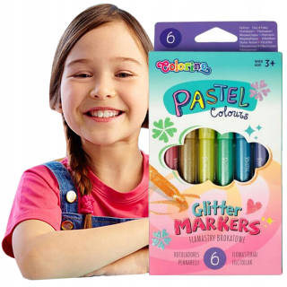Fixky do školy pre deti Glitter Colorino 6 ks.