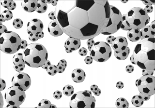 Tapeta do detskej izby - Nástenný výjav 3d futbal futbal na veľkosti FLE