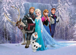 Tapeta do detskej izby - Nástenný výjav Disney Frozen 112 x 156 cm - AG dizajn