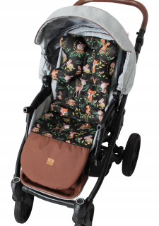 Fox Choco XL vložka do kočíka + Butterfly vankúšik do kočíka, rôzne prevedenia