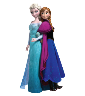 Detské samolepky na stenu - Frozen Land of Ice Elza a Anny, Elsa 1m gratis !!