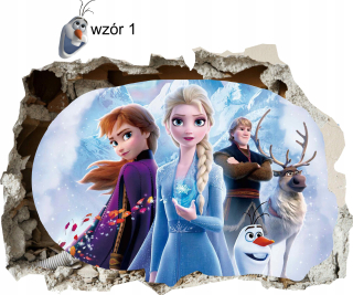 Detské samolepky na stenu - Frozen Land of Ice II Elza, Elsa a Anna 8 vzory
