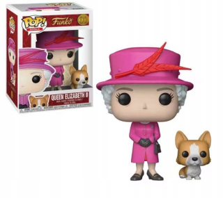 Akčná figúrka, postavička - FUNKO Pop Queen Elizabeth II 01 # Corgi