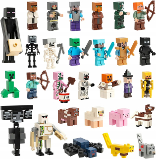 MINECRAFT FÓRKY SET HRAČKY PIXEL 29 KS