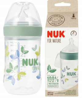Nuk Nature Sense fľaša 741757 biela 260ml 6-18m
