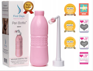 Fľaša na umývanie First Days Maternity Supplies ružová 650 ml
