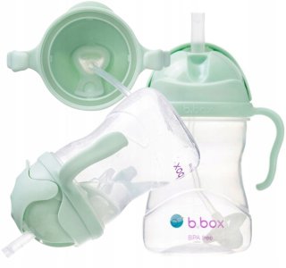 B.Box BB00520 fľaša na vodu so slamkou, 240 ml, zelená