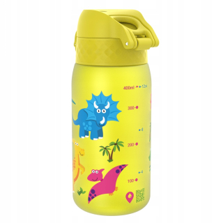 Ion8 I8RF350PYDINO Dinosauria fľaša na vodu 350 ml žltá