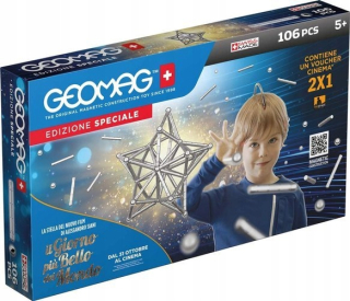 Magneticka stavebnica - Geomag magnetické Tehly Silver 106 Elements