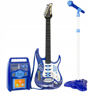 ELEKTRICKÁ GITARA PRE DETSKÝ MIKROFÓN + ZOSILŇOVAČ