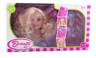 Hlava bábiky pre styling česanie make-upu