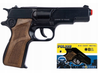 Pištoľ pre deti - Gonher 125/6 Metal Police Gun 8 Nibi