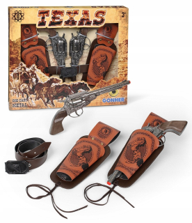 Pištoľ pre deti - Gonher Cowboy Set - 2 revolvery s holves