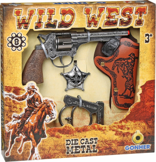 Pištoľ pre deti - Gonher Cowboy Set - Revolver s Kabura 157/0