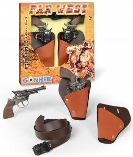 Pištoľ pre deti - GONHER Kovbojské Kit revolvery s Holutes 147/0