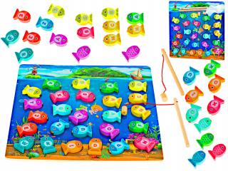 Drevená rybárska hra Magnet Montessori