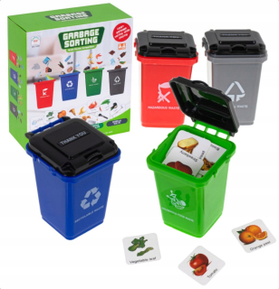 Puzzle hra Segregácia Garbage + karty s obrázkami