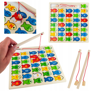 Rybolov ryby rýb Ryby Veda učenie puzzle abecedy