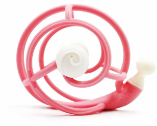 Hrkálka, chrastítko - Gryzak s račňou Snail MombBell