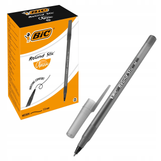 Čierne guľôčkové pero BIC