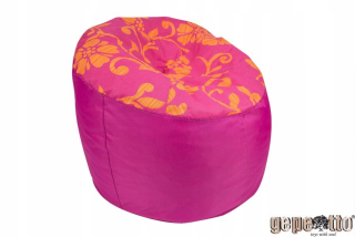 Detský sedací vak - pufa - Gepetto Round Seat Pink