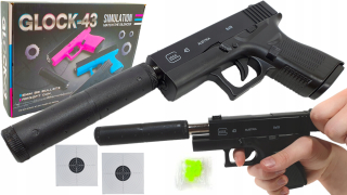 Pištoľ pre deti - KOVOVÁ PISTOLA Glock + puška Glock