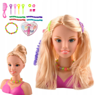 Hlava pre česanie styling bábiku + príslušenstvo