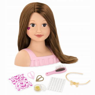 Hlava bábiky na česanie - Talia Doll tvár