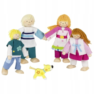 Súprava bábik Goki Susibelle Family, drevená, 5 ks.